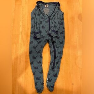 Kickee pants paper crane onesie 6-9 months zipper closure